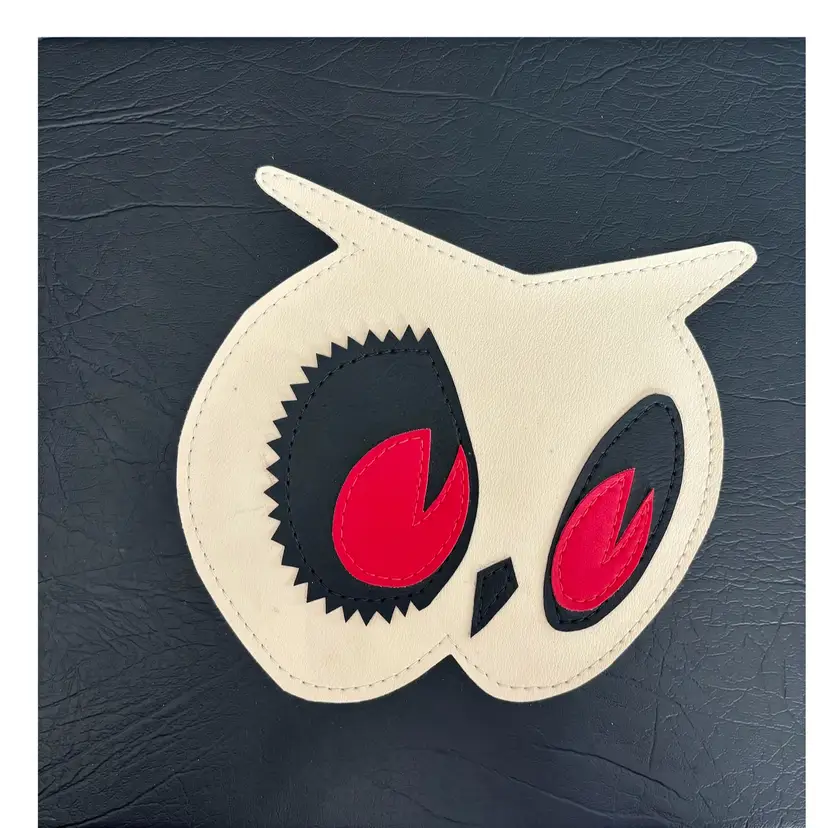 Owl -Luxe Vinyl  Wall Art by Nate Van Hofwegen - 2006 12” X 11” Black Red Beige