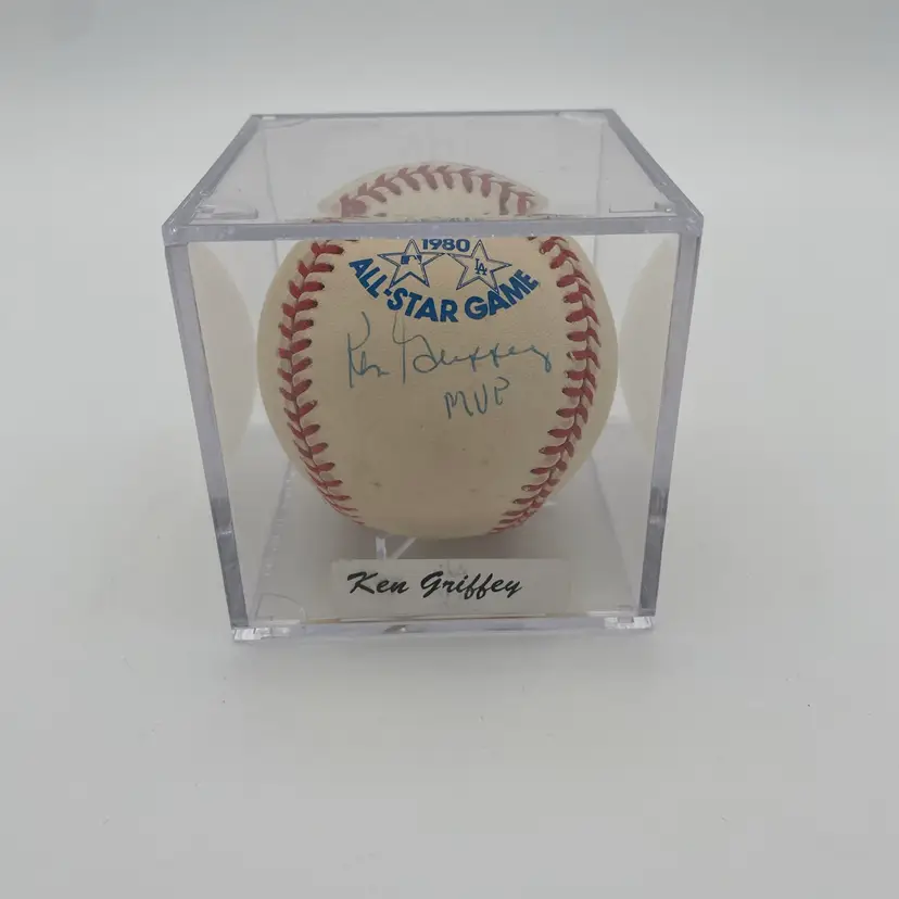 Ken Griffey MVP Autographed Rawlings Official 1980 All-Star Game Baseball w Case