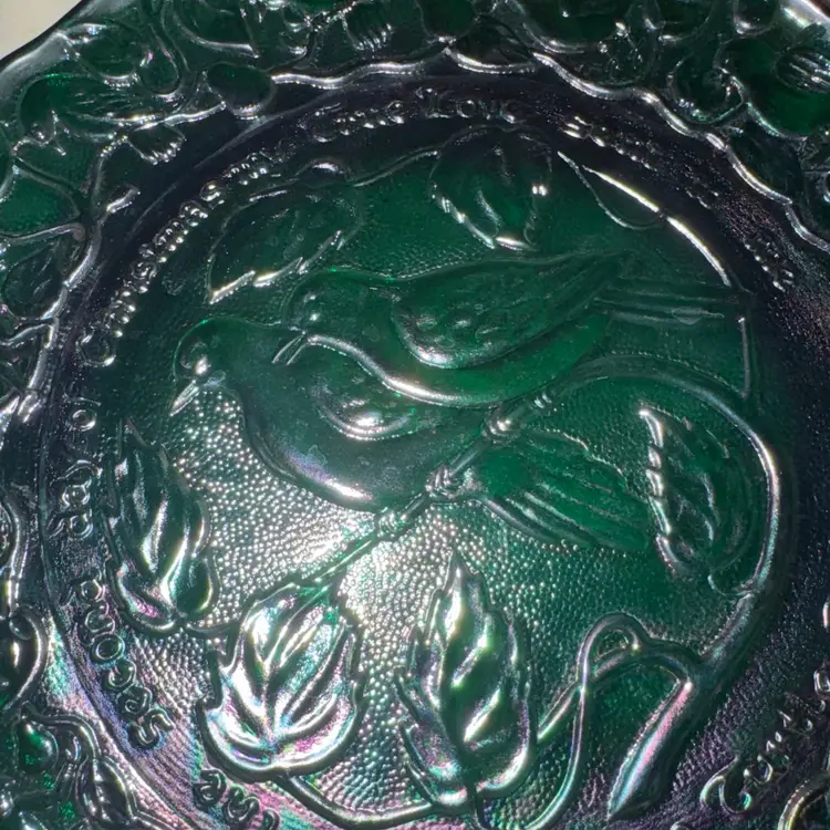 Extremely Beautiful Imperial Glass Twelve Days of Christmas Plate No 2