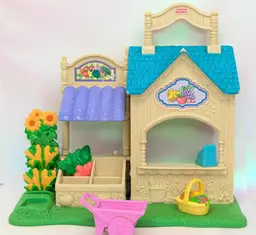 Fisher Price Sweet Streets Country Farmers Market 2004 Loving family Folding Miniatures Playset Vintage 2000s Collectible toys
