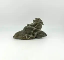 Vintage Canadian Inuit Soapstone Carving 4.75”x 1.75”x 3”