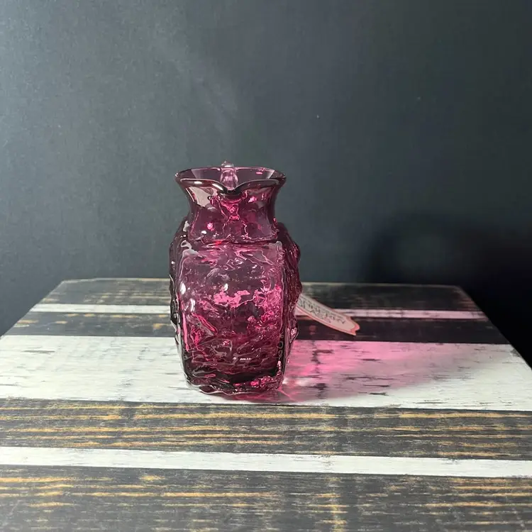 VTG Cranberry Pilgrim Glass Pitcher