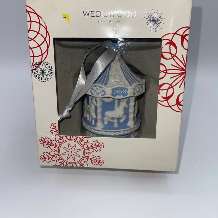 Wedgwood Baby’s First Christmas Ornament Blue 2015 New In Box