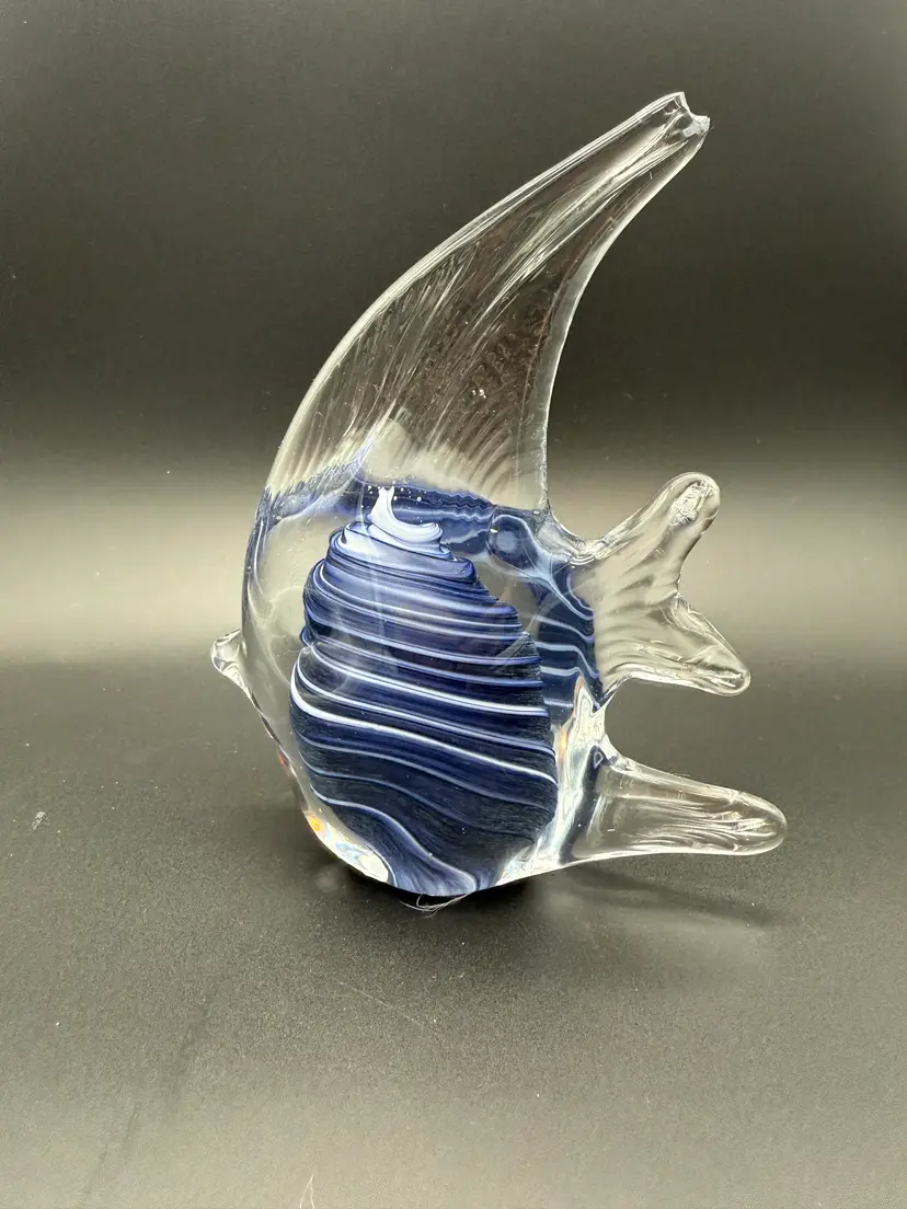 Art Glass Blown Angel Fish Paperweight **READ**
