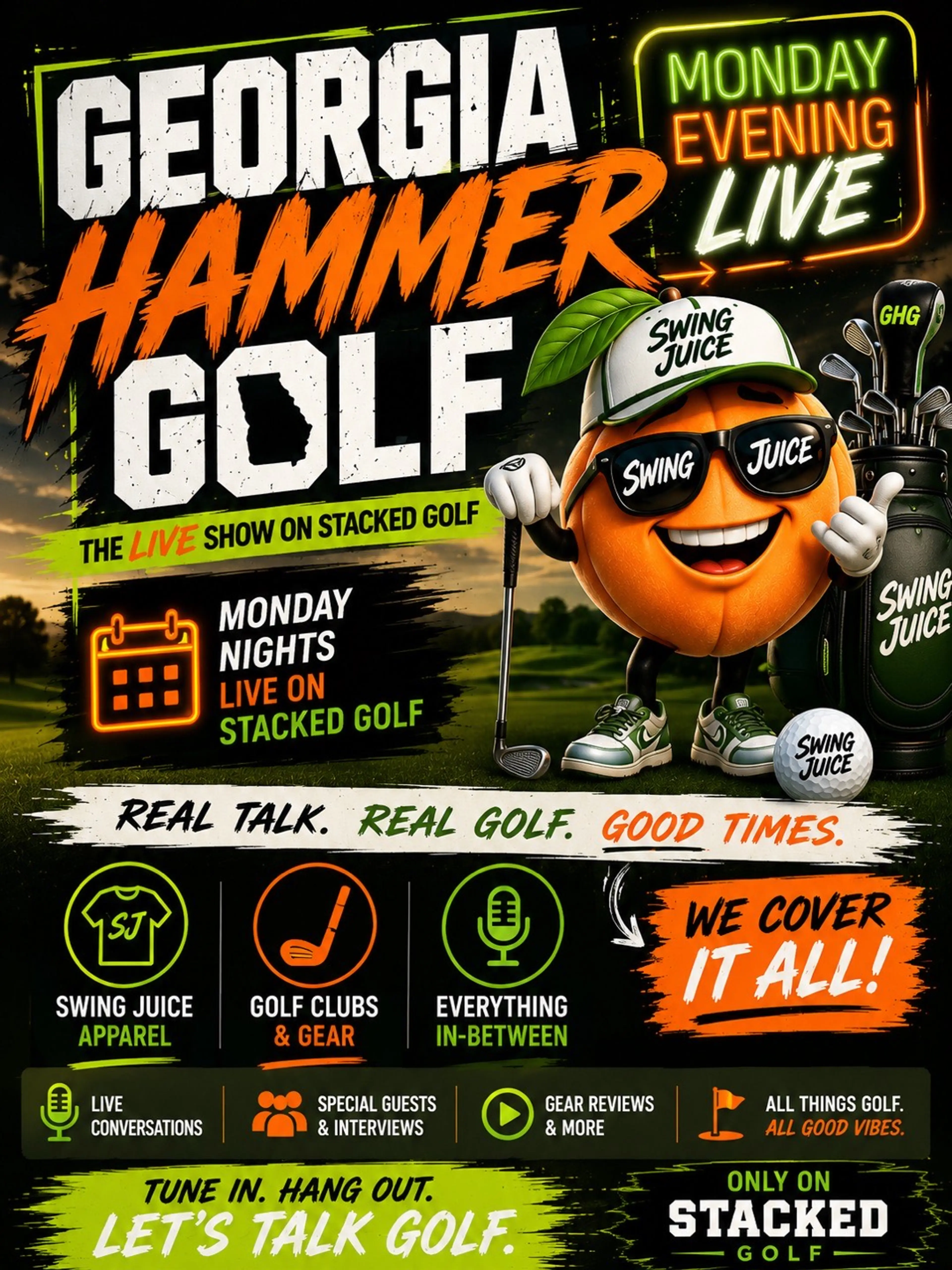 Monday Night Madness!! New Swing Juice Apparel!! Hats, Polos, And More!!!