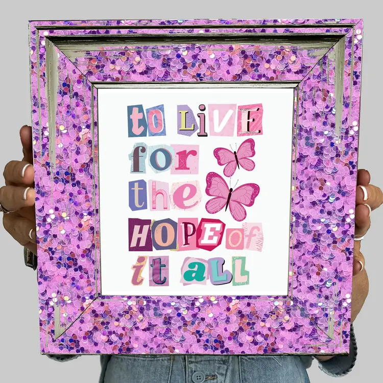 To Live for the Hope of It All -Butterfly Framed Wall Art - Taylor Swift -Folklore