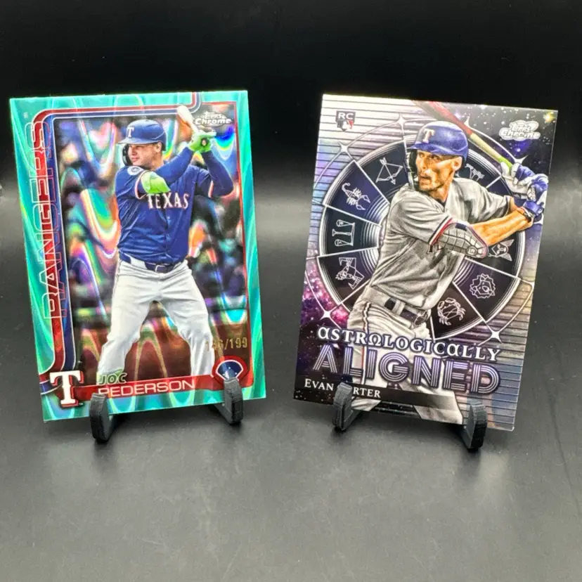 2025 Joc Pederson Teal Wave 146/199 2024 Evan Carter Rc Astrologically Aligned