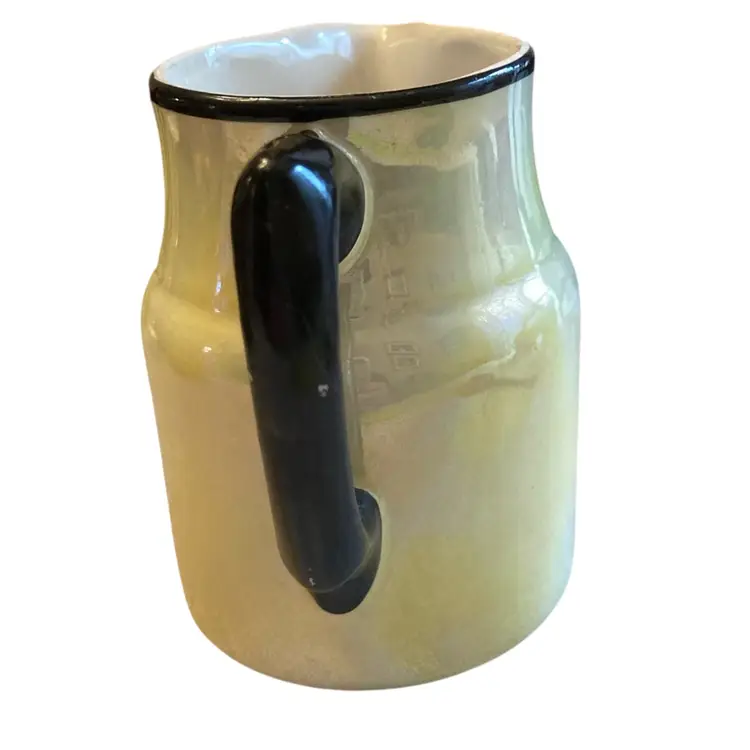 Yellow Lusterware Pitcher Made In Czechoslovakia