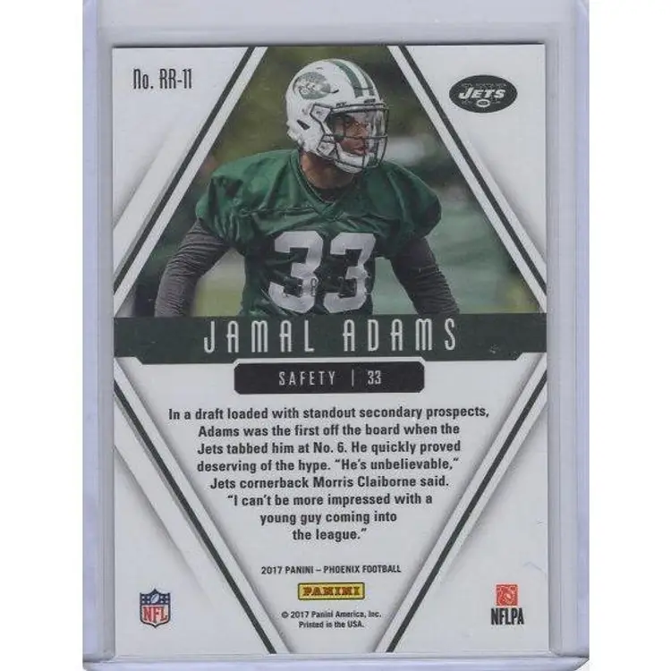 2017 Panini Phoenix Jamal Adams Rookie Rising Red #/299 Jets