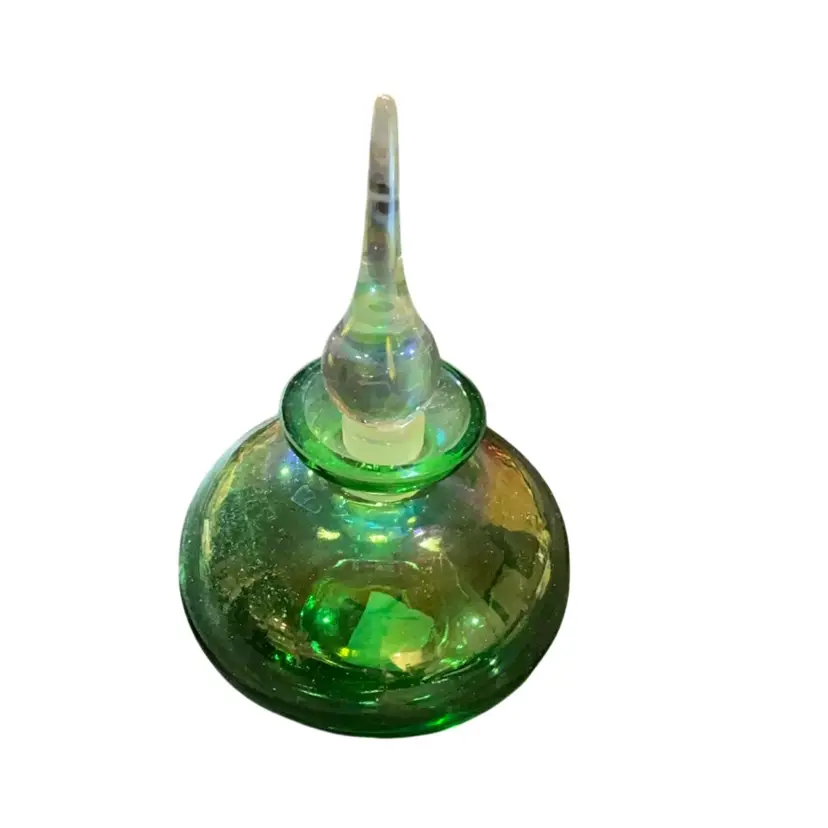 Green Iridescent Perfume Bottle