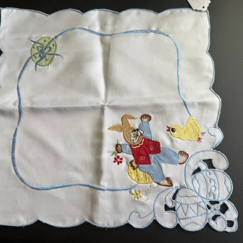 12” Square Easter Doily