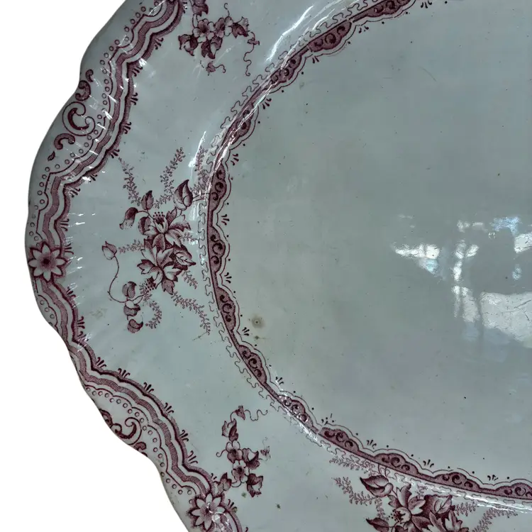 Antique transferware platter