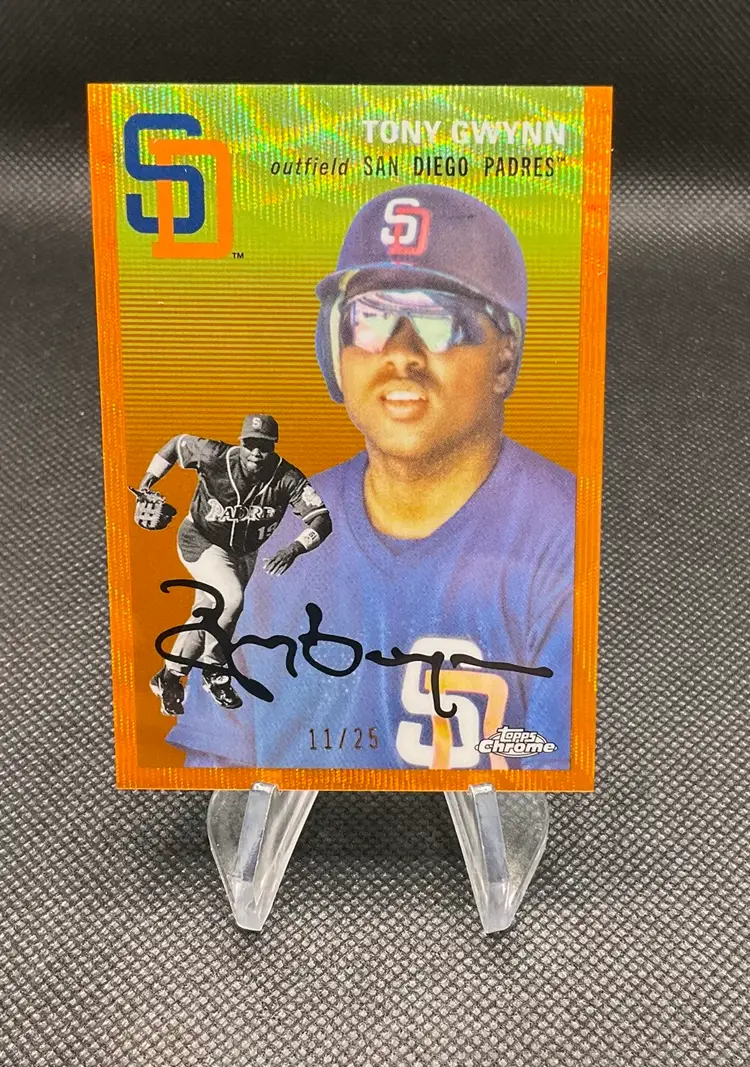 TONY GWYNN 2023 Topps Chrome Platinum Orange Wave Refractor #/25- San Diego Padres