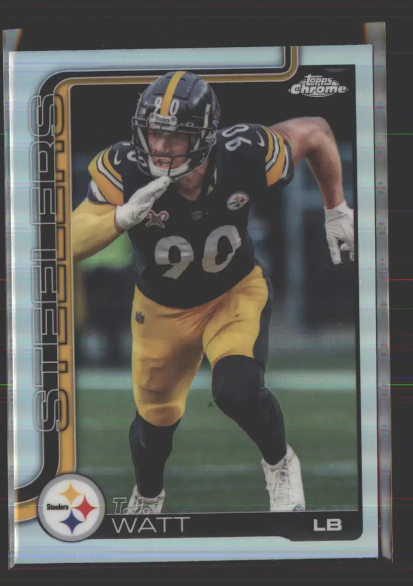 T.J. Watt 2025 Topps Chrome Refractor #258 - (142) - Pittsburgh Steelers