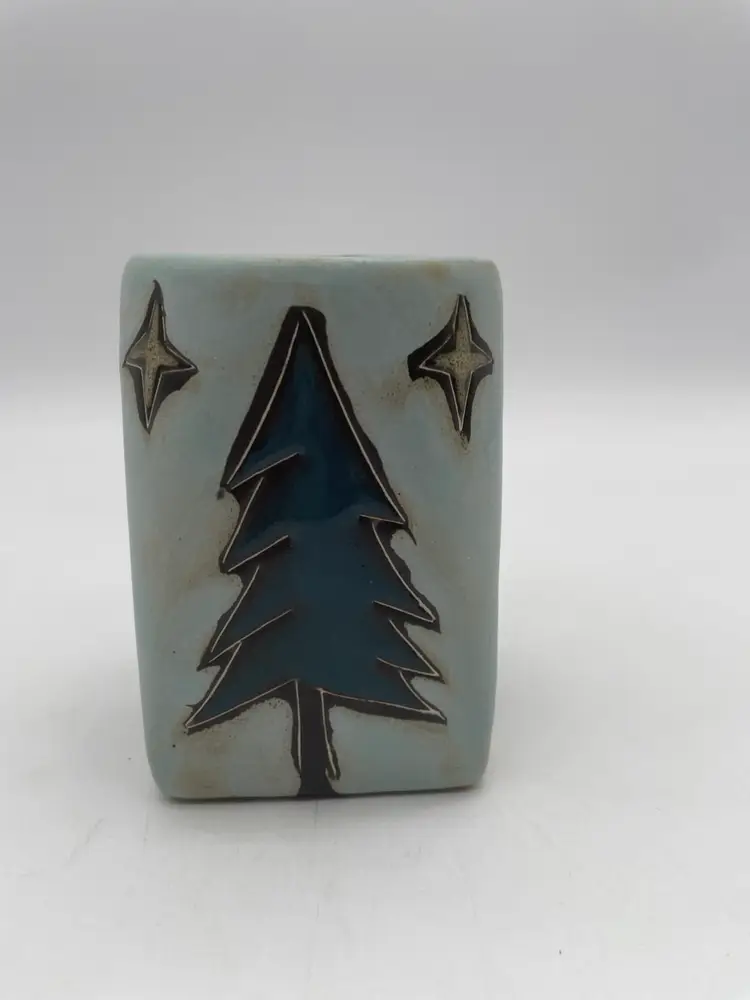 Signed Mara Mexico Square Mug With Pine Trees