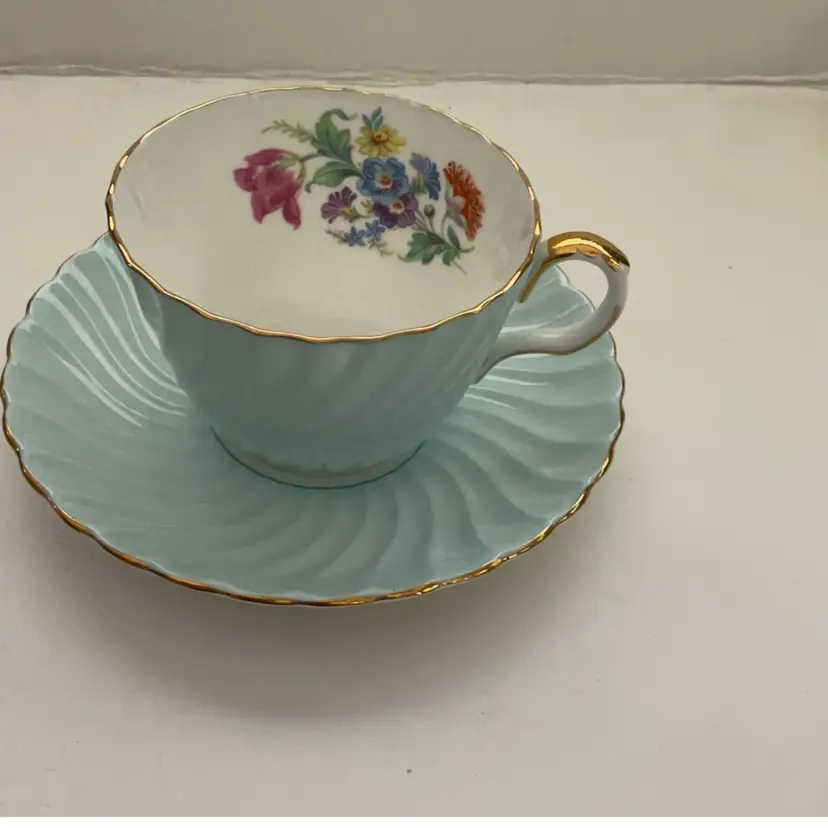 Aynsley Aqua Teacup