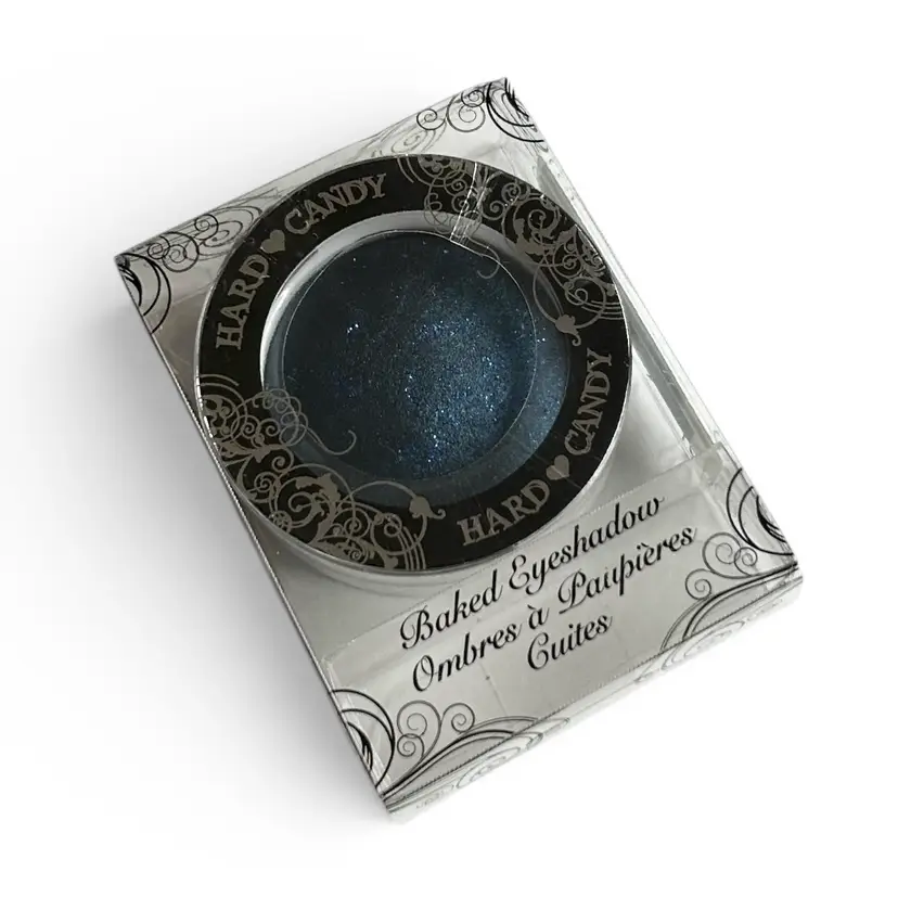 Hard Candy Meteor Eyes Baked Eyeshadow – Asteroid (#273) – Deep Navy Blue with Intense Starry Blue Glitter