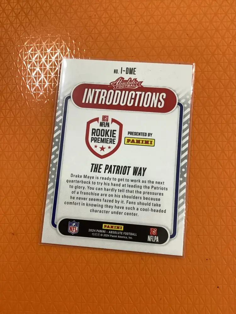 2024 Absolute Football - #I-DME Drake Maye Introductions The Patriot Way