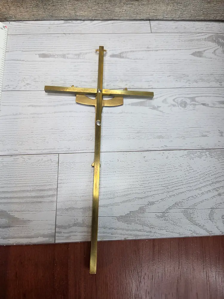 Vintage Brass Crucifix Cross