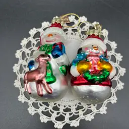 Vintage Thomas Pacconi Set of 2 Christmas Ornaments 2002   3” - 3.5” tall