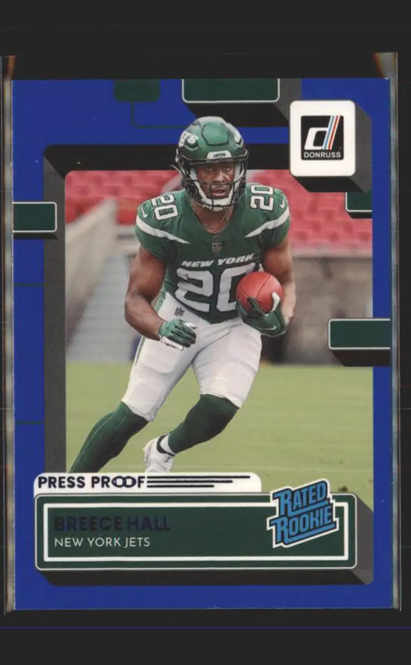 2022 Donruss #314 Breece Hall Blue Press Proof - (139) - New York Jets