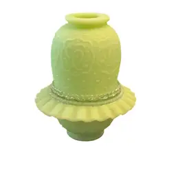 Vintage 3 Piece Fenton Persian Medallion Fairy Lamp 7”x 6” Glows