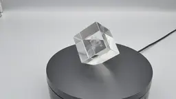 Tulip Flower Bouquet Crystal Clear Cube Paperweight Laser Etched Hologram 1.5"