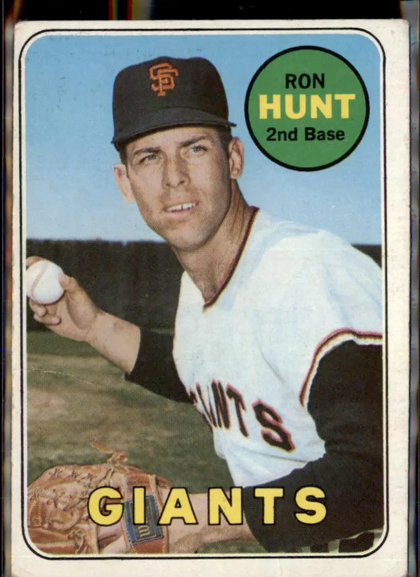 1969 Topps #664 Ron Hunt - (pk3) - San Francisco Giants