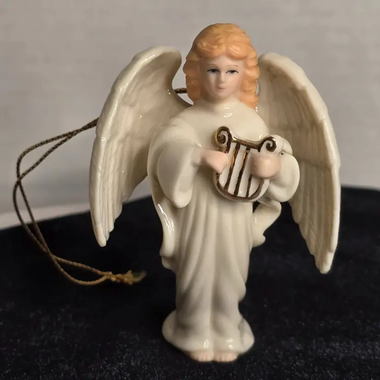 Lenox Angel with Harp Ornament
