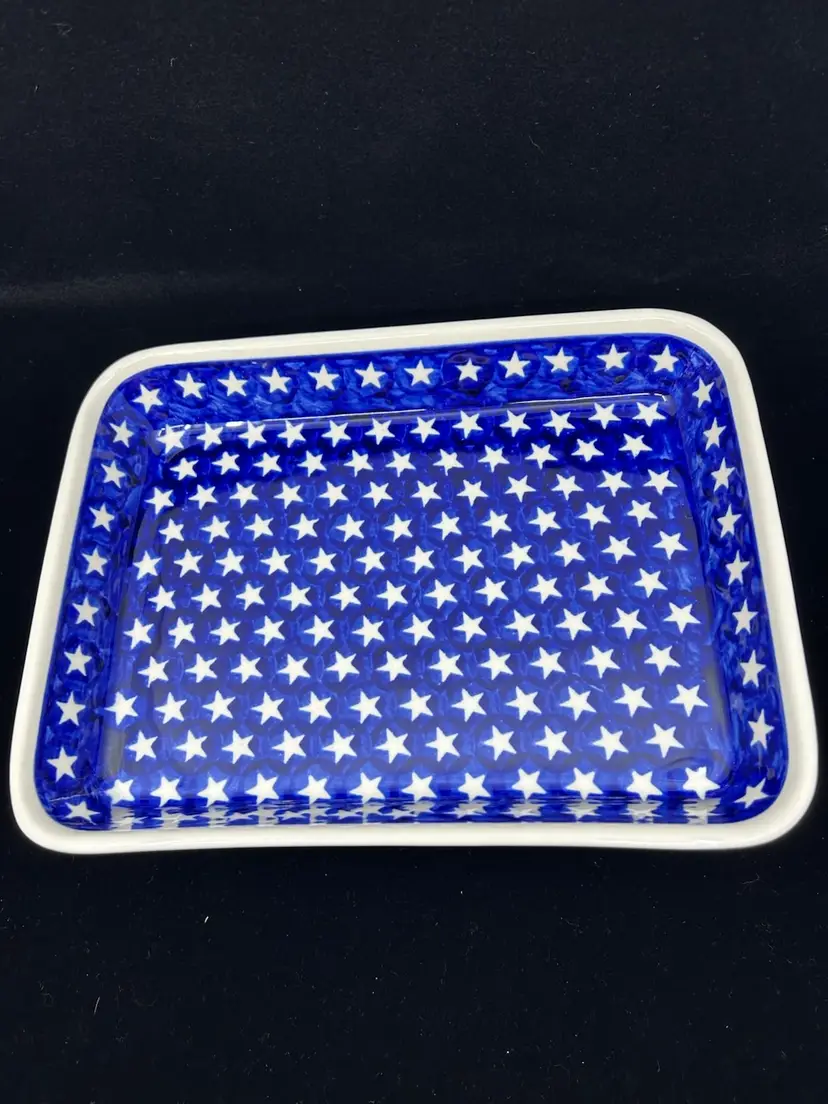 Boleslawiec Polish Pottery America The Beautiful Blue Casserole Baking Dish