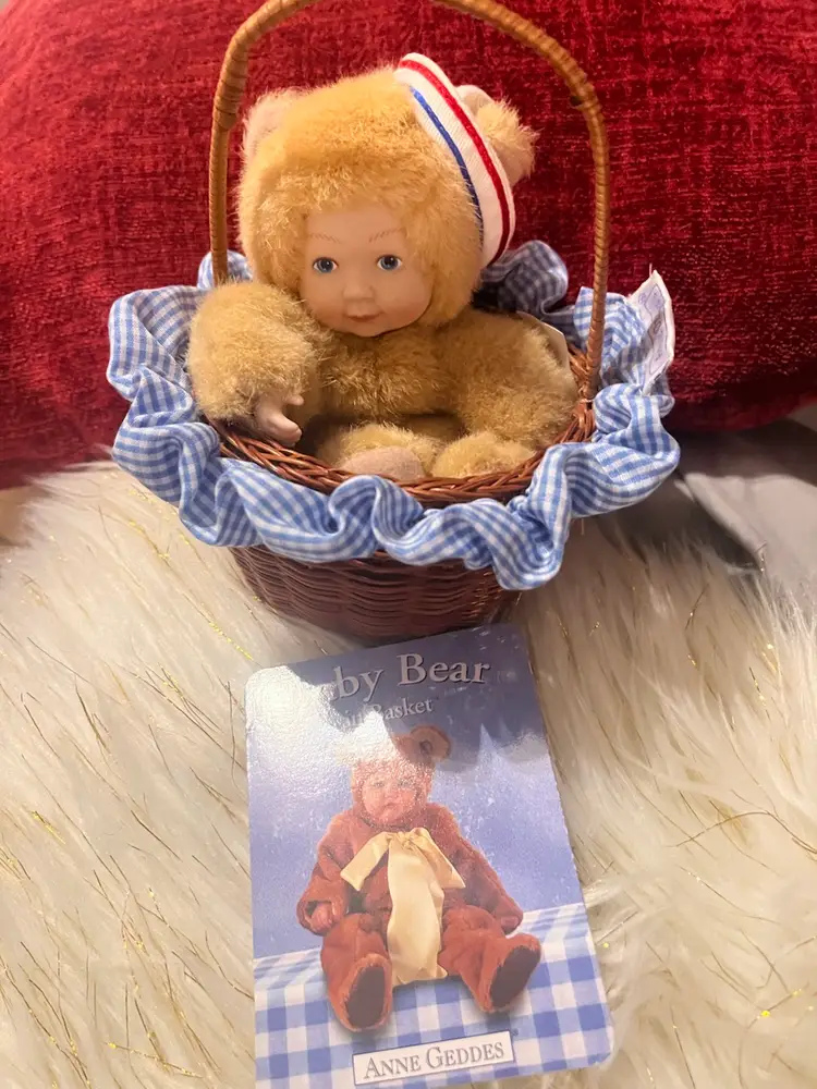 Anne Geddes Baby Bear In Basket