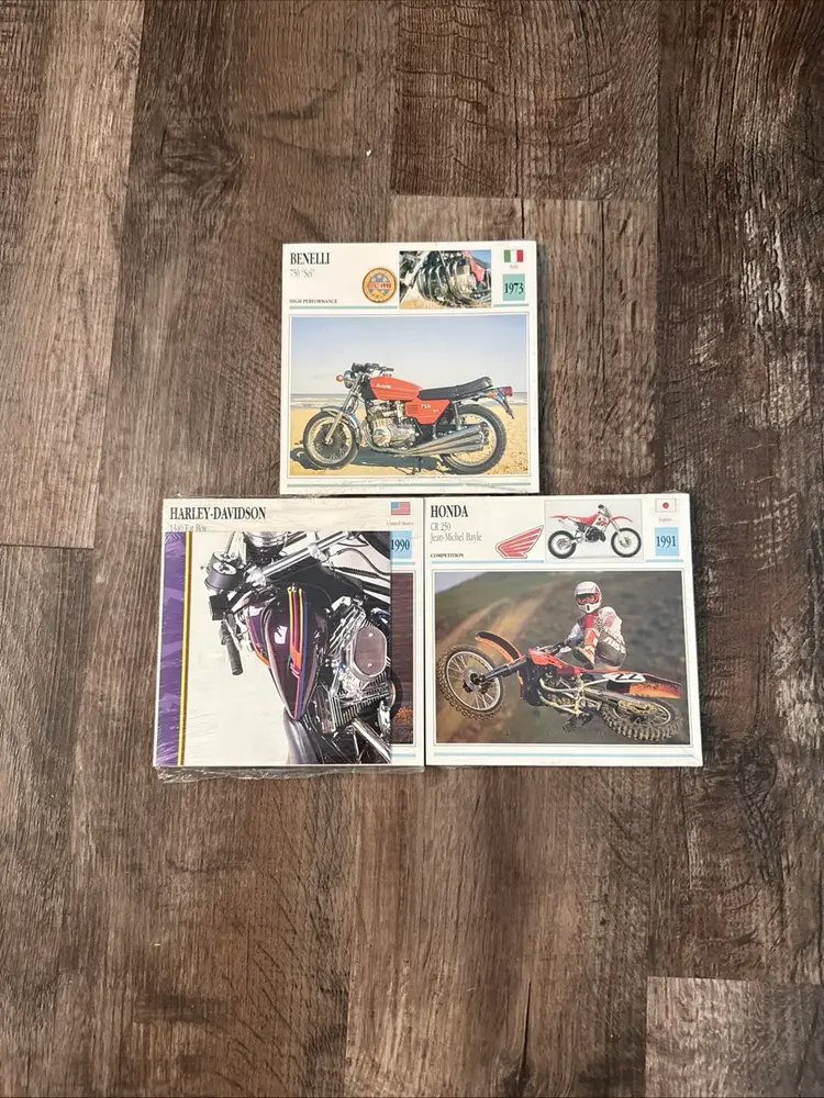 Vintage 1992 Motorcycle Spec Sheet Cards Information 3 Sets Factory Sealed
