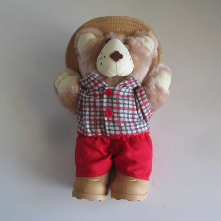 1986 Furskin Boone Teddy Bear with original clothes, boots and hat