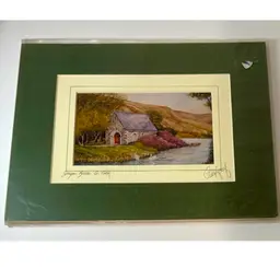 St. Finbarr's Oratory chapel in Gougan Barra, County Cork, Ireland. By Philip Gray Matted Print Signed