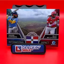Junior Caminero/Elly De La Cruz 2024 Bowman Chrome International Impact Insert  Reds/Rays