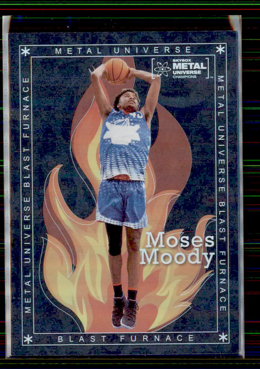 Moses Moody 2021 Skybox Metal Universe Champions Blast Furnace #BF-17 - Golden State Warriors - (152-372)