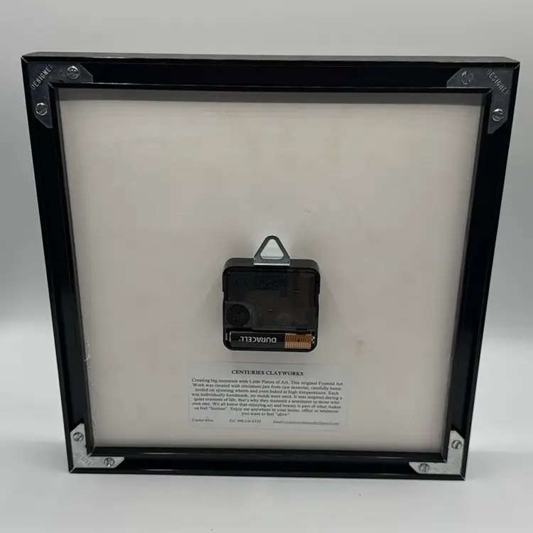 Carlos Silva Centuries Clayworks Clock 10.5” Whimsical Colors Hands 2013