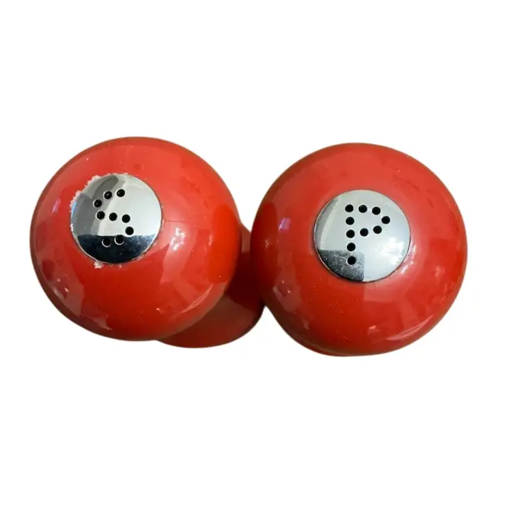 Red Wooden Salt And Pepper Shakers