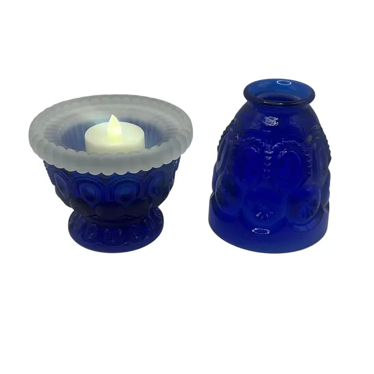 Weisher Cobalt Blue 3 Piece Fairy Lamp, 7” Tall