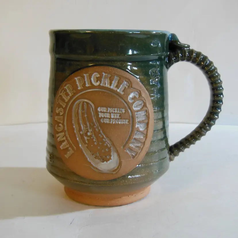VERY RARE Lancaster Pickle Company Pottery Mug By Amy Burk Pottery