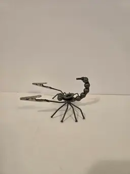 Metal Scorpion Figurine Photo Message Holder