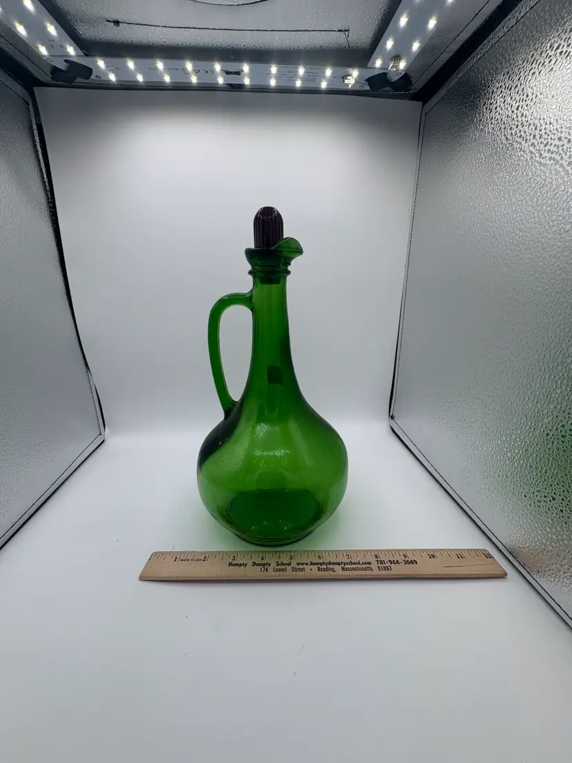 1976 Wine World green glass decanter