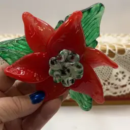 Glass Poinsettia