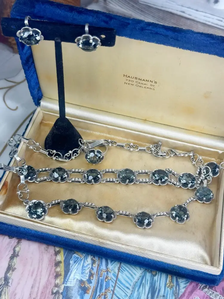 Vintage Sterling Silver Mexican Jewelry Set