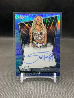 Sol Ruca 2026 Topps Chrome WWE NXT Blue Chrome Autograph /150