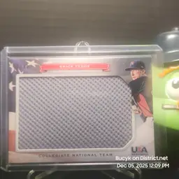 2013 Team USA Jubo Relic - Erick Fedde Milwaukee Brewers 21/49