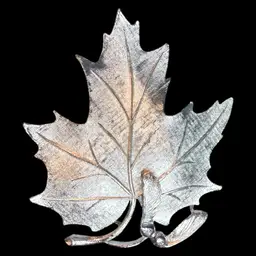 #0012 Vintage Large Lisner Signed Maple Leaf Brooch Pin Jewelry