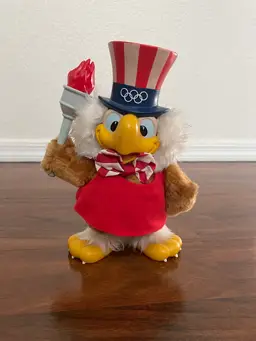 Vintage 1980 USA Sam The Olympic Eagle Plush Toy Doll 9"Applause