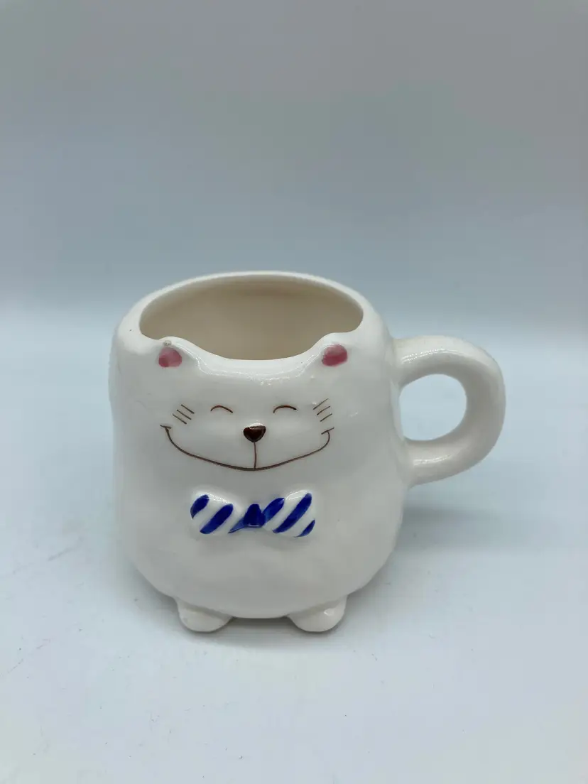Boy Cat Kitty Coffee Cup Mug by Russ Berrie Bitsy &Beau #5511 Made in Japan