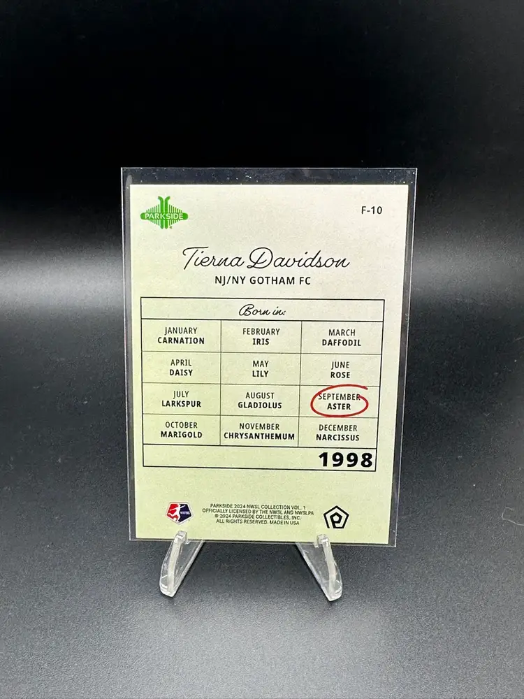 Tierna Davidson 2024 Parkside NWSL NY/NJ Gotham FC Flowers